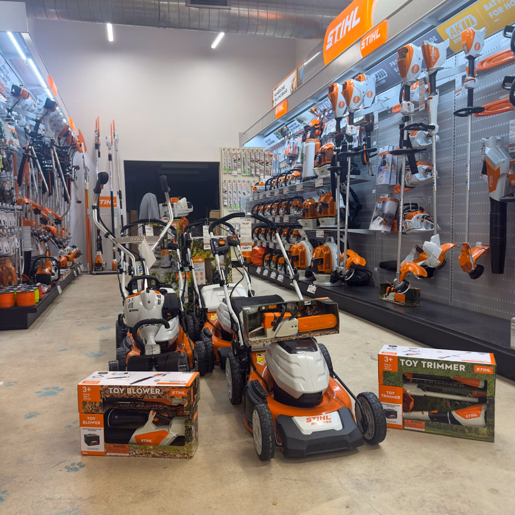 stihl dealer equipment and supplies at king feed and hardware in wimberley, texas